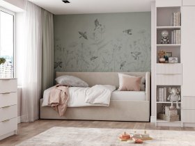 Диван-кровать Бенто (крем) в Мочище - mochishche.mebel-nsk.ru | фото