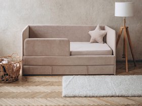 Диван-кровать Happy (бежевый) в Мочище - mochishche.mebel-nsk.ru | фото