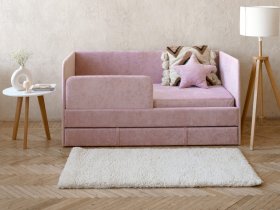Диван-кровать Happy (розовый) в Мочище - mochishche.mebel-nsk.ru | фото