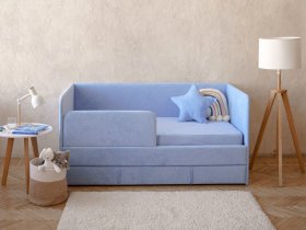 Диван-кровать Happy (васильковый) в Мочище - mochishche.mebel-nsk.ru | фото