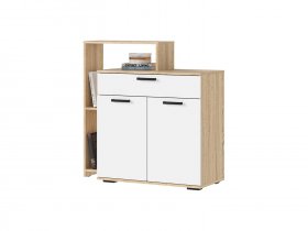 Комод 1000 КМ-01 Санса (дуб сонома/белый) в Мочище - mochishche.mebel-nsk.ru | фото
