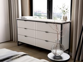 Комод 6 ящиков Нора (персидский жемчуг) в Мочище - mochishche.mebel-nsk.ru | фото
