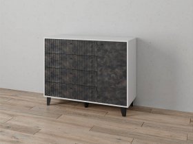 Комод «Катрин-13» (белый/мальта грей) в Мочище - mochishche.mebel-nsk.ru | фото