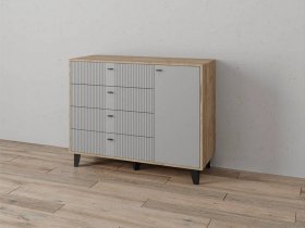 Комод «Катрин-13» (дуб крафт серый/серый) в Мочище - mochishche.mebel-nsk.ru | фото