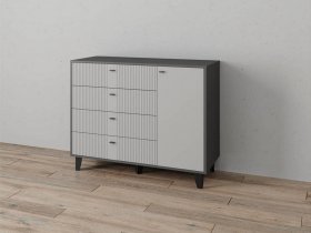 Комод «Катрин-13» (графит/светло-серый) в Мочище - mochishche.mebel-nsk.ru | фото