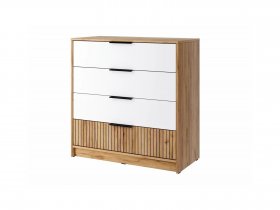 Комод КМ-001 Ивис (дуб крафт золотой/белый) в Мочище - mochishche.mebel-nsk.ru | фото