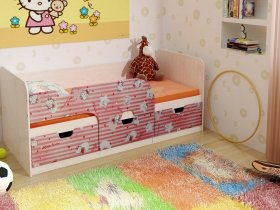 Кровать детская с ящиками 1,86 Минима Hello Kitty в Мочище - mochishche.mebel-nsk.ru | фото