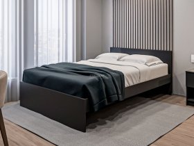Кровать двуспальная 1,4м Бруклин СБ-3353 (диамант серый) в Мочище - mochishche.mebel-nsk.ru | фото