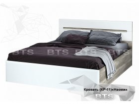 Кровать двуспальная 1,6 м  Наоми КР-11 в Мочище - mochishche.mebel-nsk.ru | фото