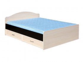 Кровать  двуспальная с ящиками 1,6м-1 (круглая спинка) в Мочище - mochishche.mebel-nsk.ru | фото