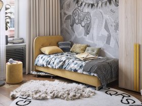 Кровать односпальная Лео 0,9 м в Мочище - mochishche.mebel-nsk.ru | фото