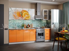 Кухонный гарнитур Апельсин в Мочище - mochishche.mebel-nsk.ru | фото