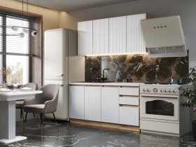 Кухонный гарнитур Ника 1,6 м (белый) в Мочище - mochishche.mebel-nsk.ru | фото