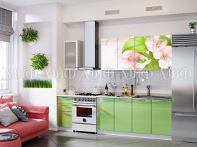 Кухонный гарнитур Яблоневый цвет в Мочище - mochishche.mebel-nsk.ru | фото