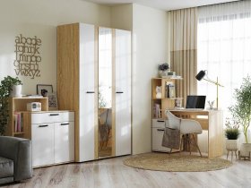 Модульная детская Санса (дуб сонома/белый) в Мочище - mochishche.mebel-nsk.ru | фото