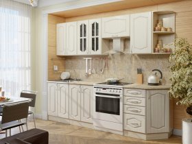 Модульная кухня Классика-1 (дуб молочный) в Мочище - mochishche.mebel-nsk.ru | фото
