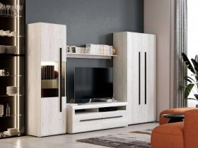 Модульная стенка Ницца (дуб витенберг) в Мочище - mochishche.mebel-nsk.ru | фото