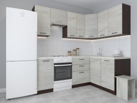 Модульная угловая кухня 1,4м*2,1м Лада (пикард) в Мочище - mochishche.mebel-nsk.ru | фото