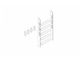 Пакет №10 Прямая лестница и опоры для двухъярусной кровати Соня в Мочище - mochishche.mebel-nsk.ru | фото
