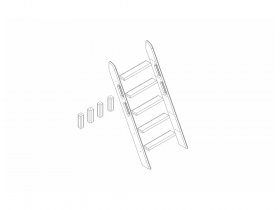 Пакет №11 Наклонная лестница и опоры для двухъярусной кровати Соня в Мочище - mochishche.mebel-nsk.ru | фото