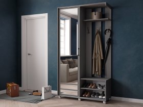 Прихожая «Ларго-2» (графит серый) в Мочище - mochishche.mebel-nsk.ru | фото