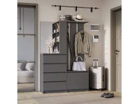 Прихожая Симпл ПР-04 (графит) в Мочище - mochishche.mebel-nsk.ru | фото