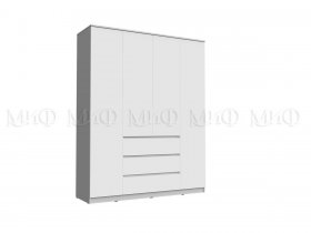 Шкаф 1600 с ящиками Челси (белый) в Мочище - mochishche.mebel-nsk.ru | фото