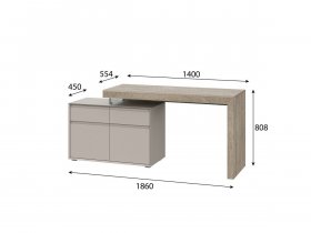 Стол 22 J-КШ Этна (дуб эндгрей/кашемир) в Мочище - mochishche.mebel-nsk.ru | фото
