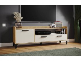 Тумба под ТВ Парус-8 (дуб крафт золотой/кашемир) в Мочище - mochishche.mebel-nsk.ru | фото