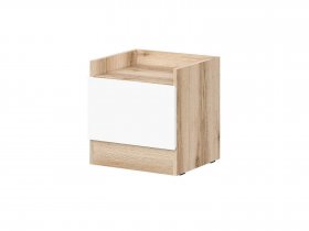Тумба прикроватная Брауни (дуб делано/белый) в Мочище - mochishche.mebel-nsk.ru | фото